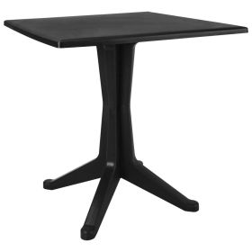 Patio Table Anthracite 27.6"x27.6"x28.2" Plastic