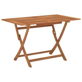 Folding Patio Table 47.2"x27.6"x29.5" Solid Wood Eucalyptus